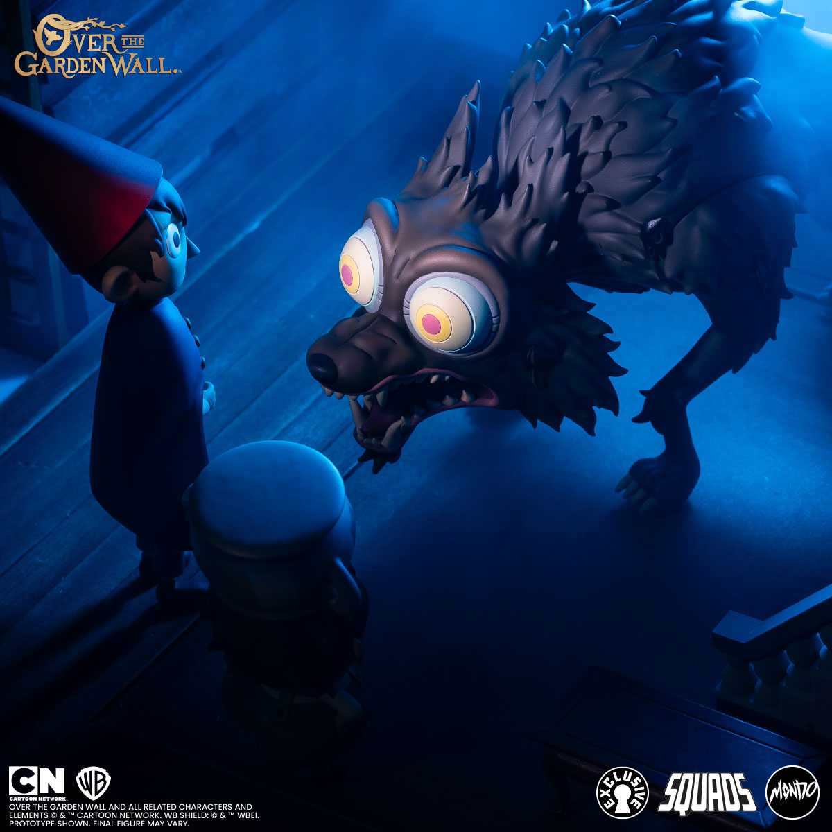 Wirt, Greg, and The Dog from Over the Garden Wall Mondo figures.