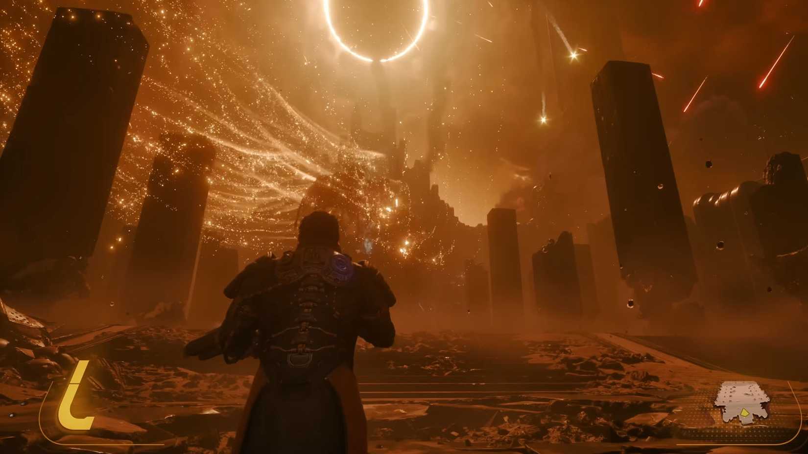 A screengrab from Saros's gameplay trailer