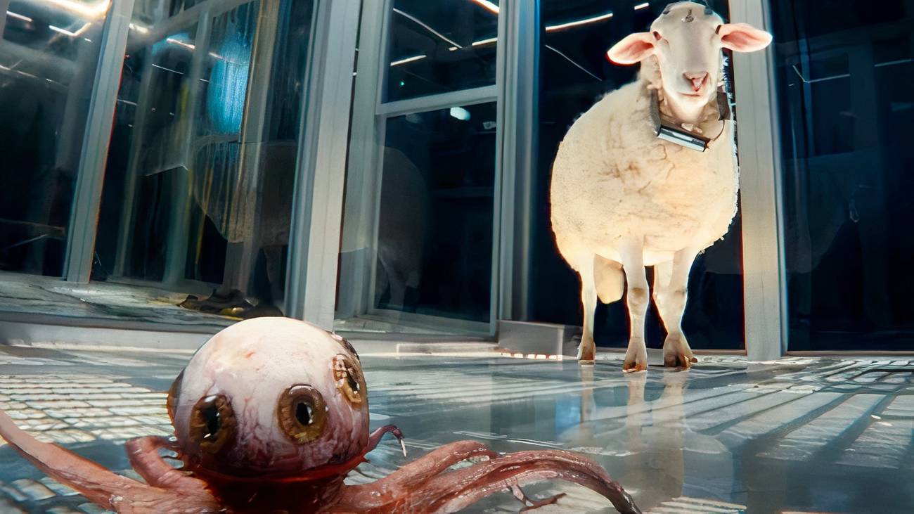 T. ocellus makes its way toward an unsuspecting sheep.