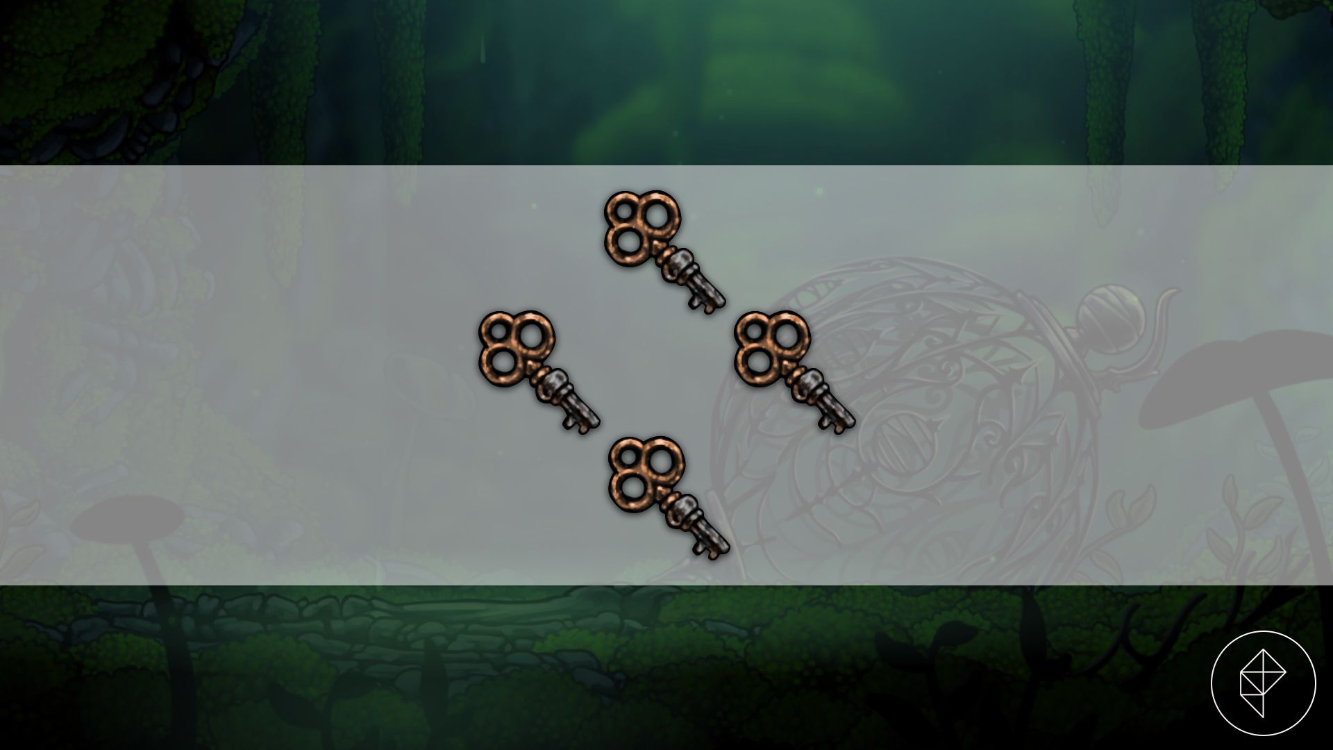 Simple keys on top of an image of the starting point in Hollow Knight: Silksong.