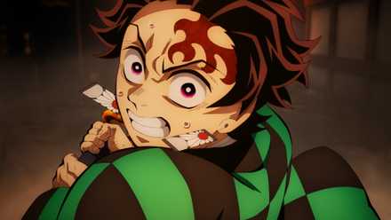 Tanjiro in the middle of battle in Demon Slayer Infinity Castle (©Copyright_ ©Koyoharu Gotoge _ SHUEISHA, Aniplex, ufotable)