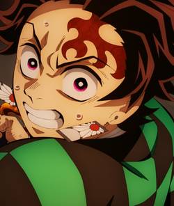 Tanjiro in the middle of battle in Demon Slayer Infinity Castle (©Copyright\_ ©Koyoharu Gotoge \_ SHUEISHA, Aniplex, ufotable)