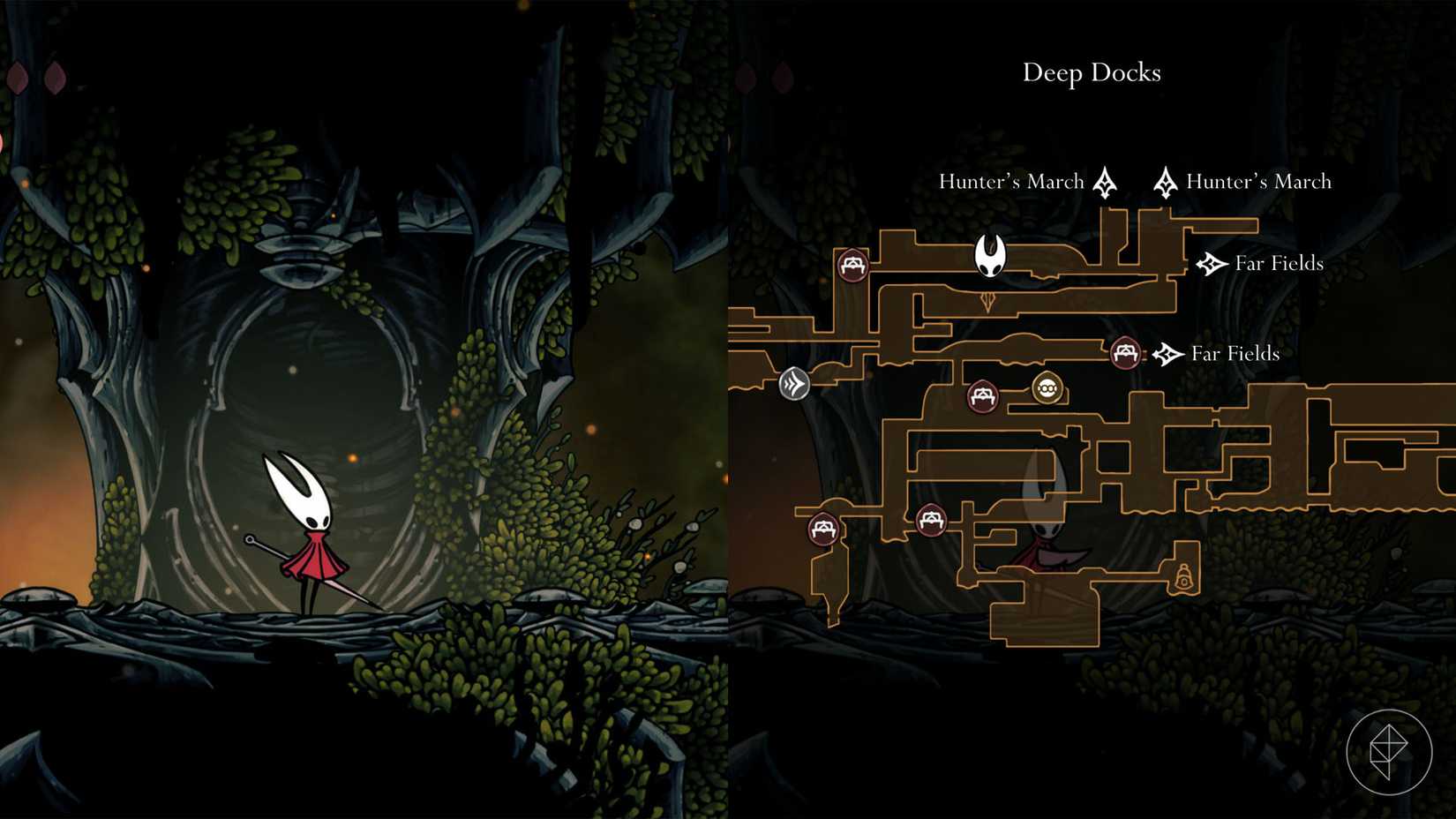 Deepdocks Map All Hollow Knight: Silksong ability locations