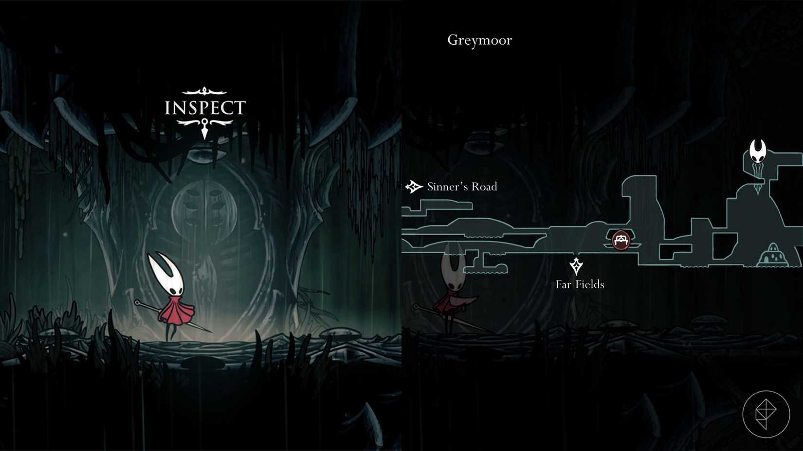 Hornet standing by the Weaver statue that unlocks Thread Storm in Silksong.