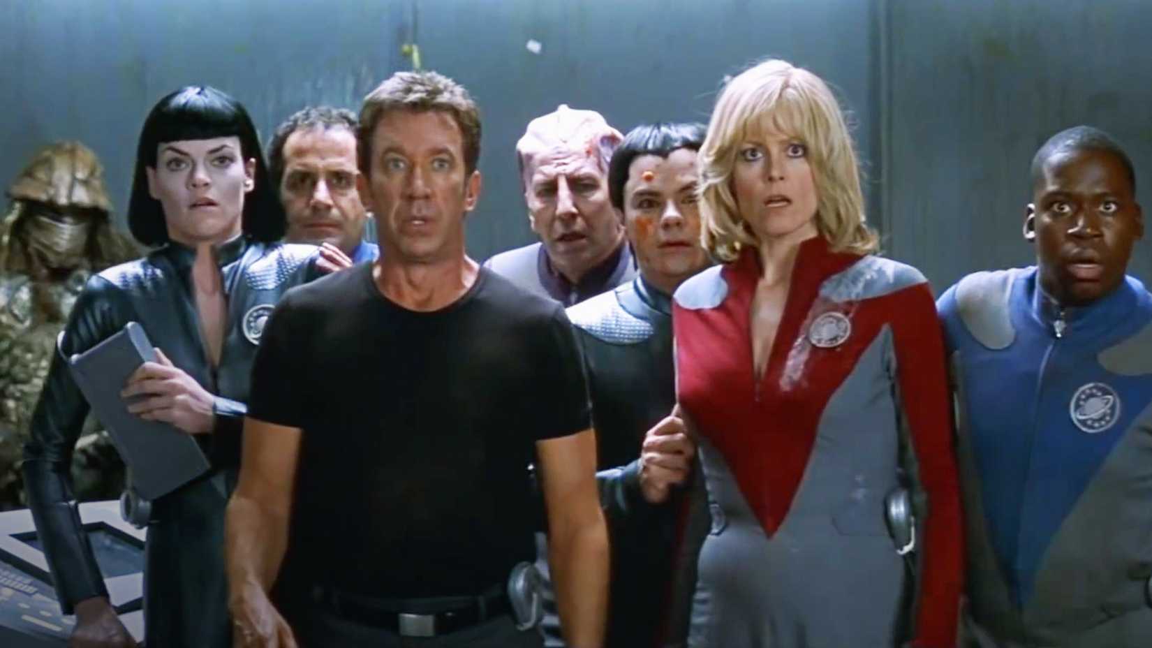 The cast of Galaxy Quest look surprised
