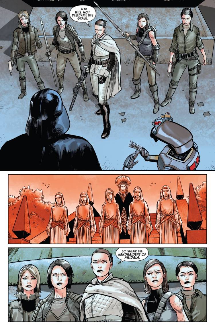The Amidalans unite against Darth Vader in a Star Wars comic