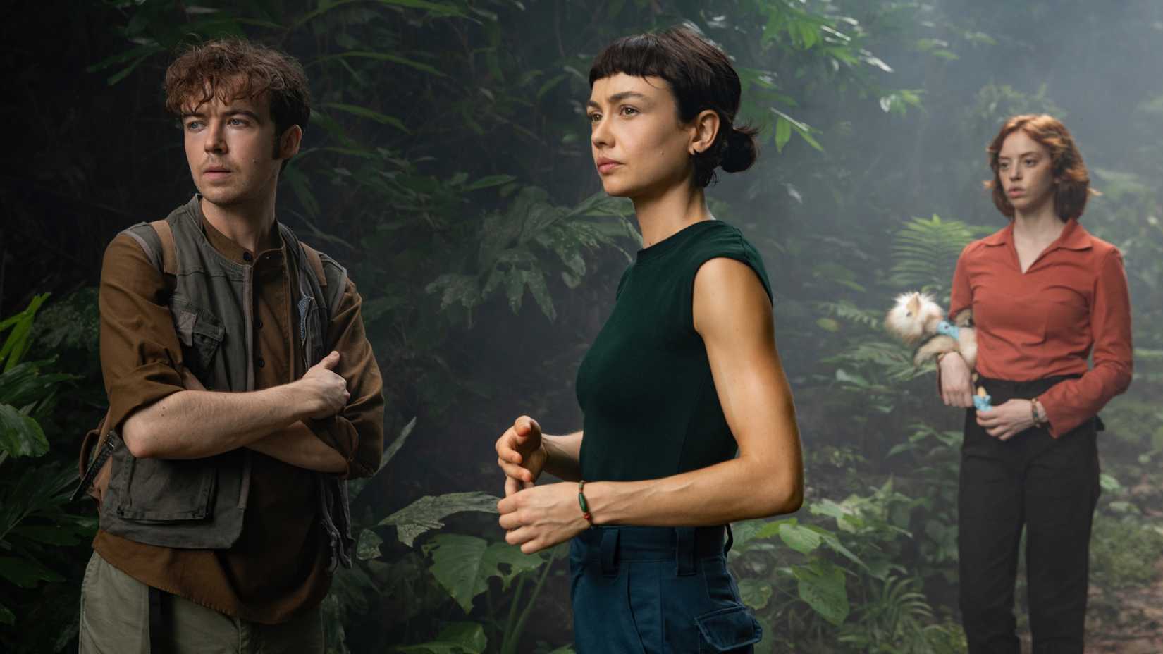 Joe, Wendy, and Nibs walk through the forest as they make their way to the boat docks in the hopes of escaping.