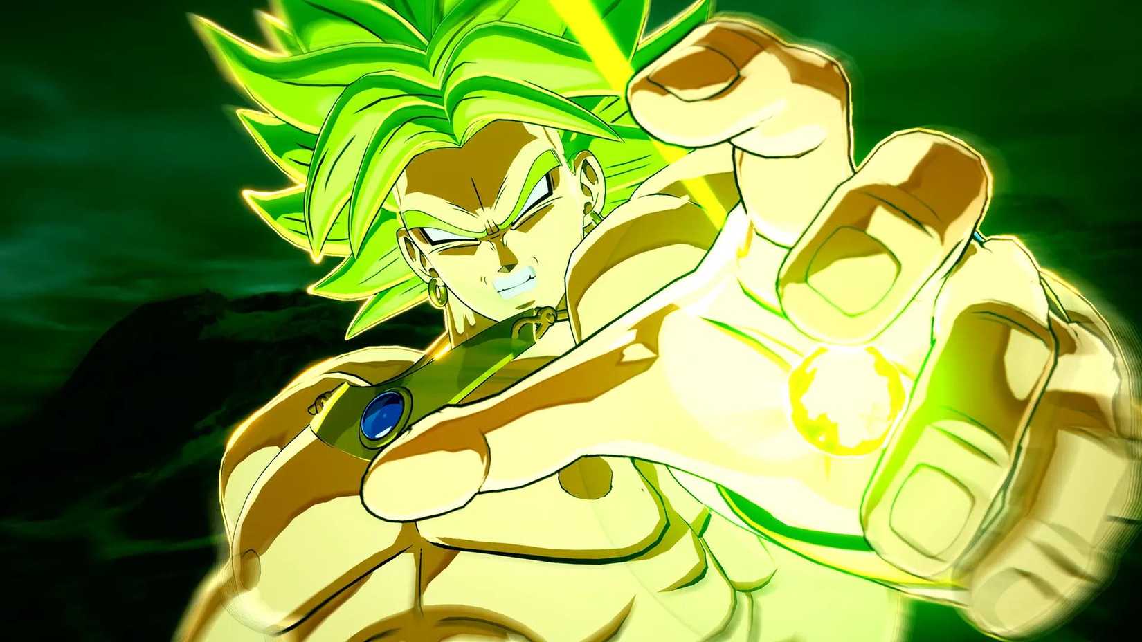 Broly (Z), Legendary Super Saiyan preparing a blast in Dragon Ball Sparking Zero.