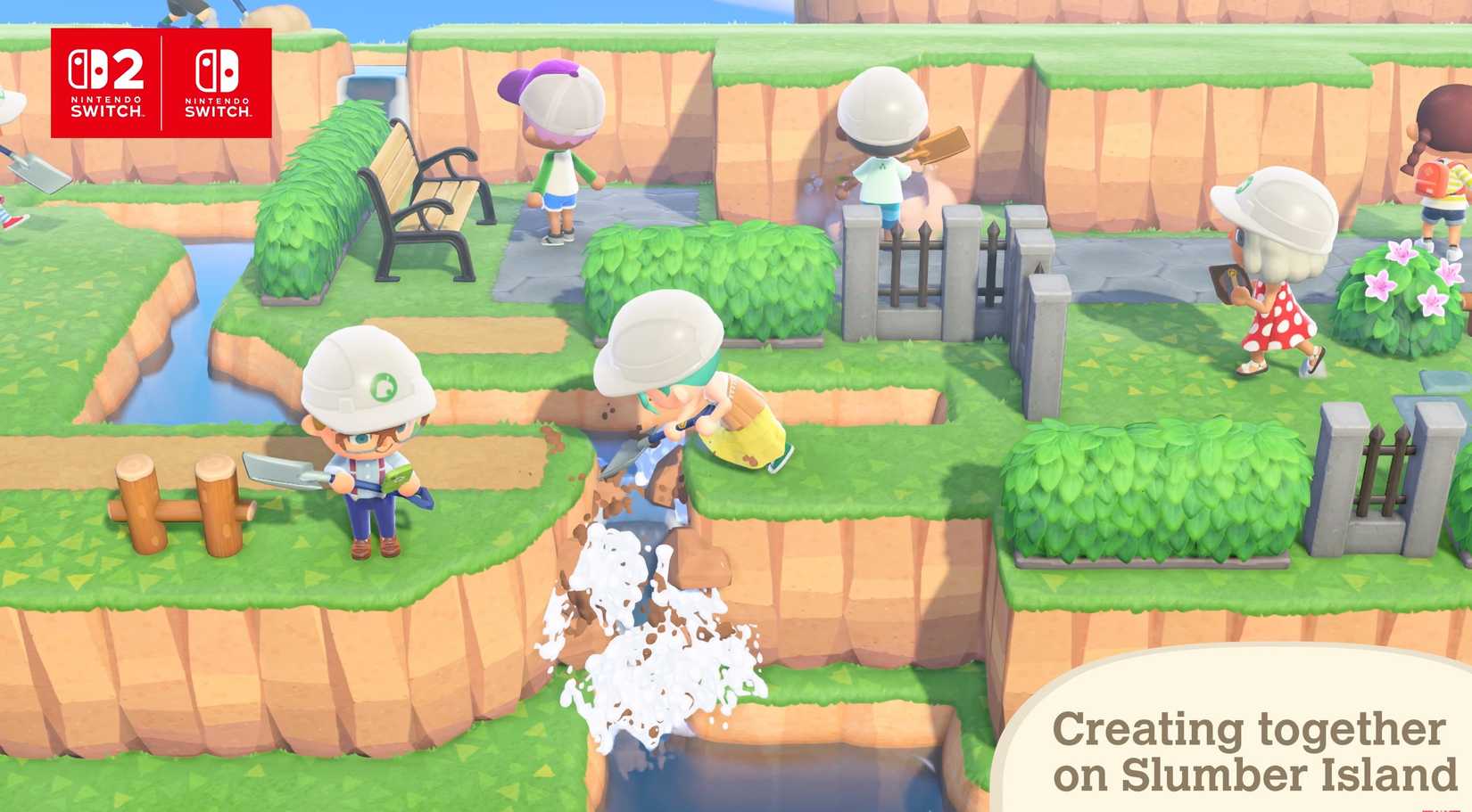 ACNH 玩家一起裝飾沉睡島