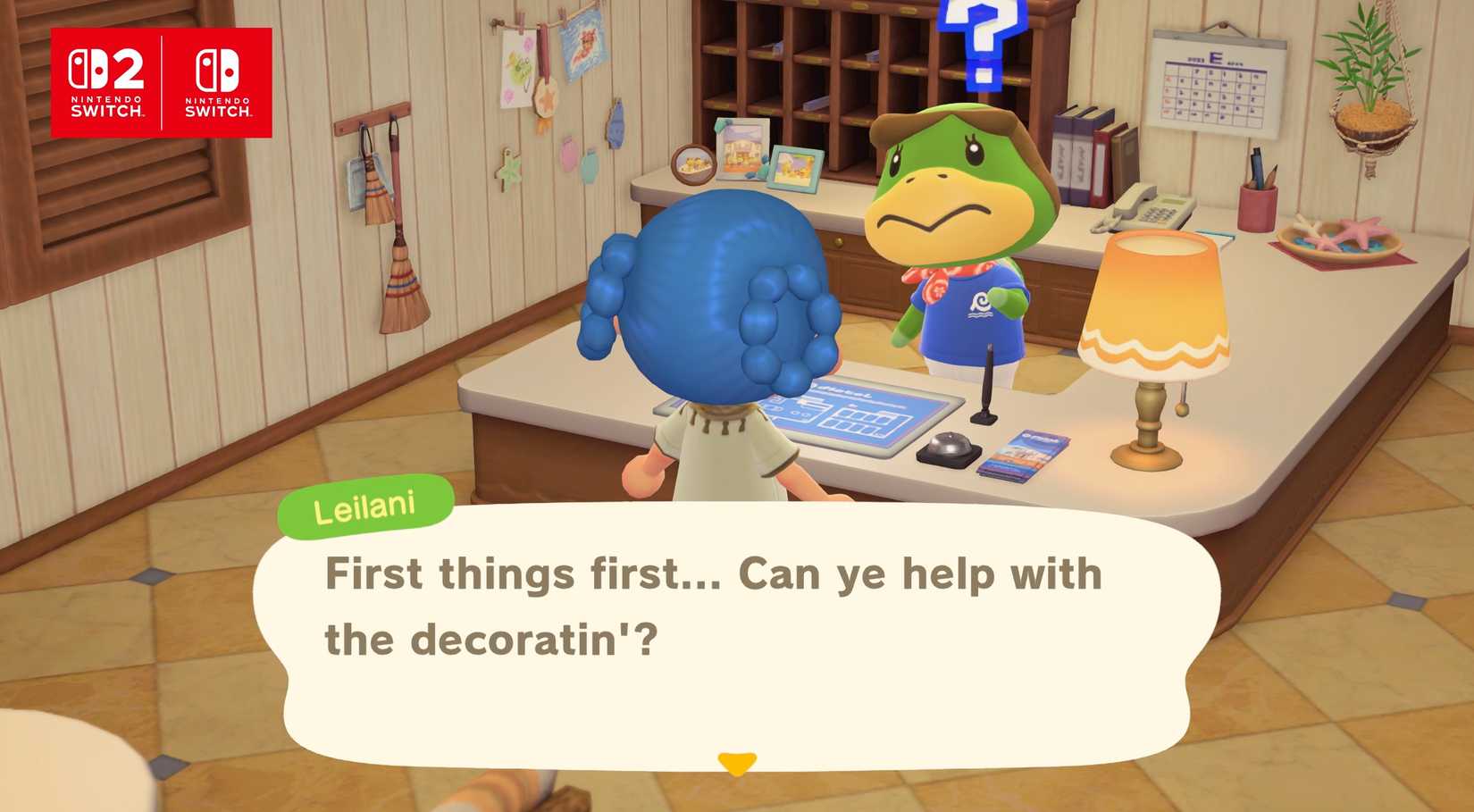ACNH 玩家 Leilani 詢問她是否可以幫忙裝飾