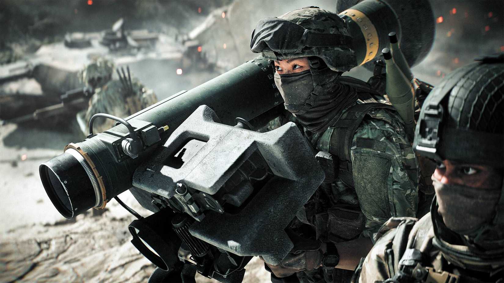 戰場上的一名士兵擁有空中反導扳機。