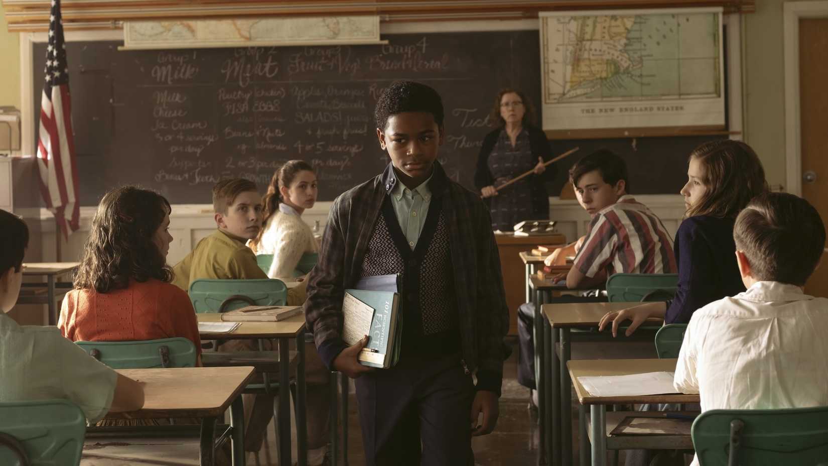 Will Hanlon (Blake Cameron James) walking into class late in IT: Welcome to Derry