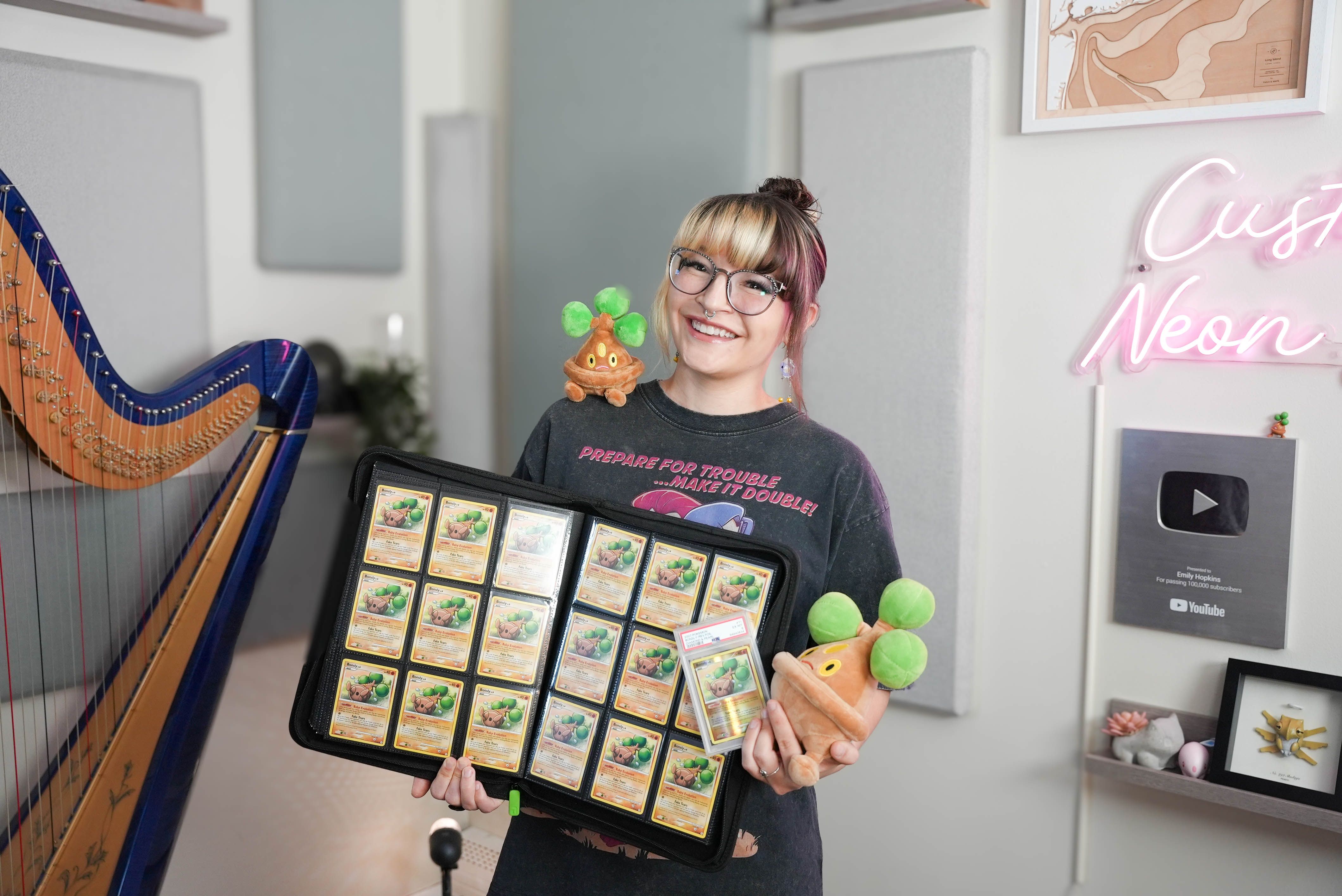 She's collecting every Pokémon hole card, and no one can stop her