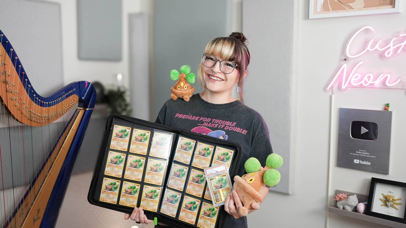 She's collecting every Pokémon hole card, and no one can stop her