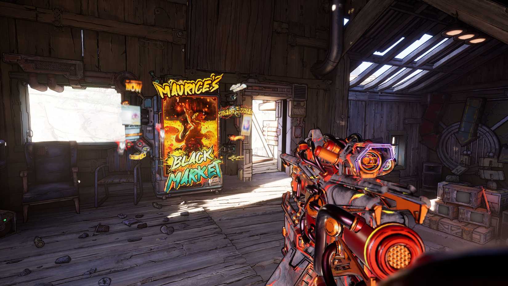 A Borderlands 4 screenshot showing Maurice's Black Market vending machine on Oct. 2