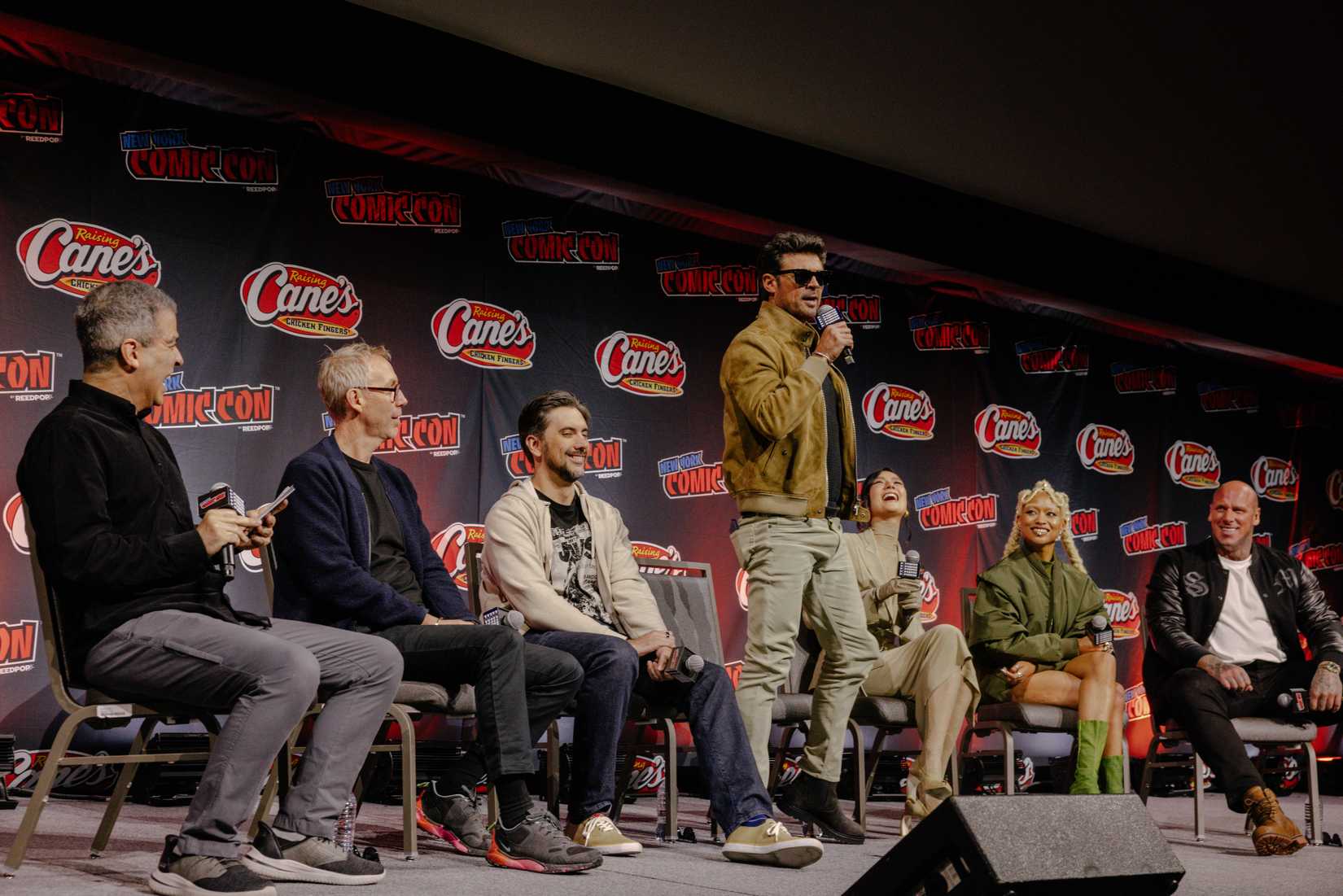 The cast, director, and screenwriter of Mortal Kombat II at New York Comic Con