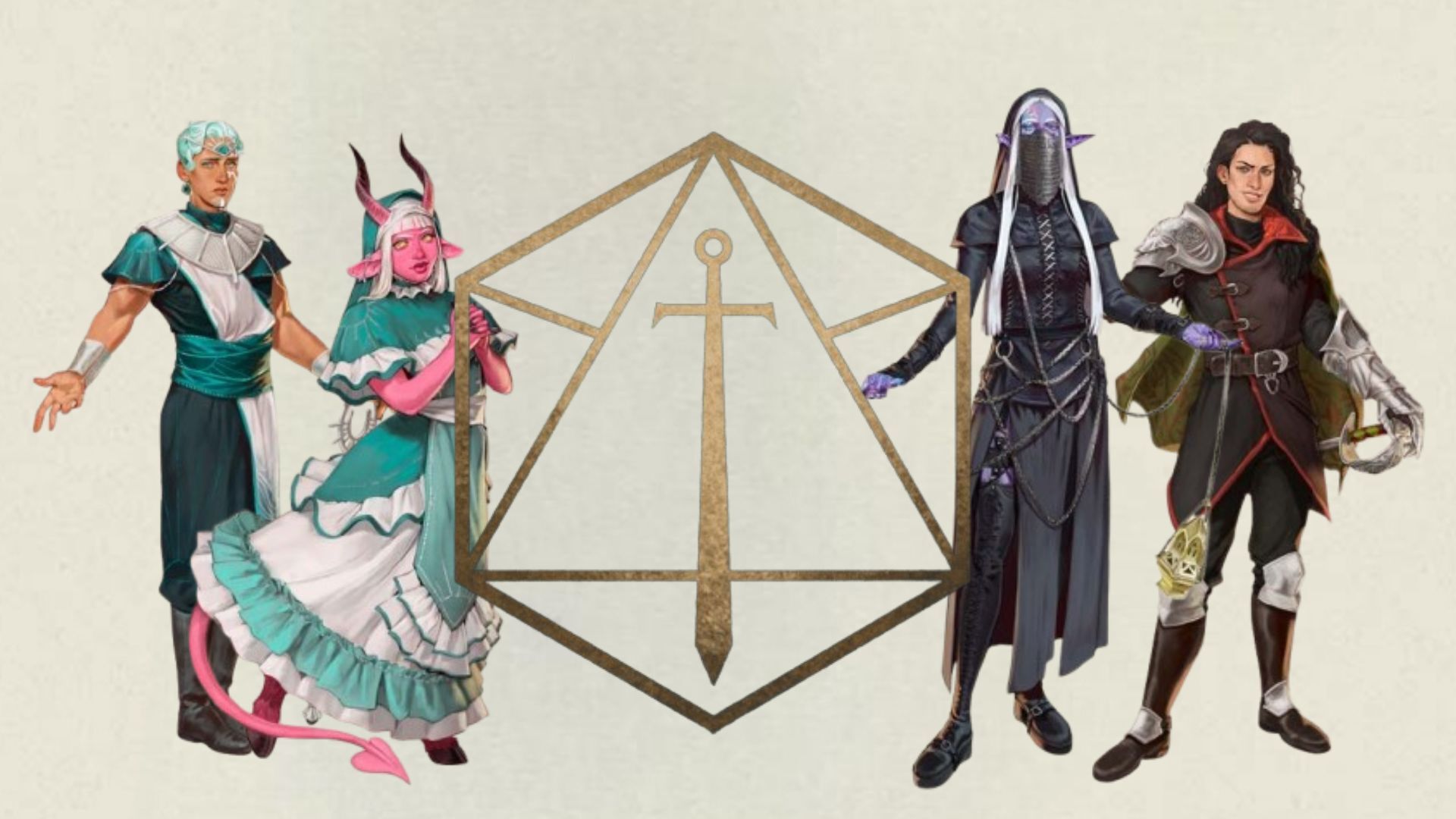 The Critical Role logo with four characters from Campaign 4