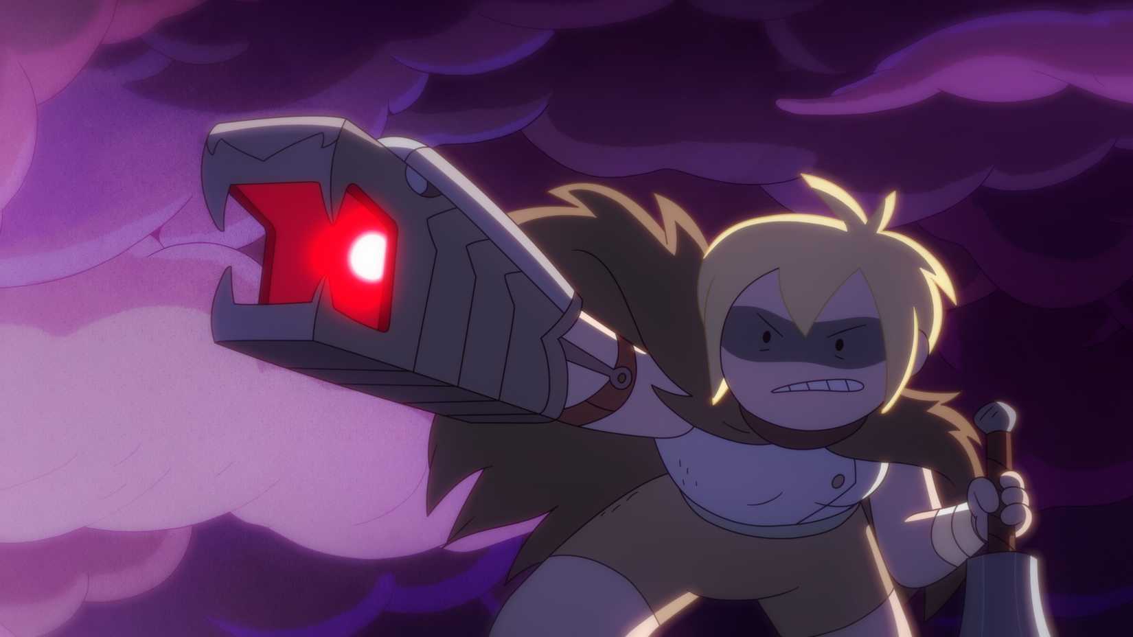 Fionna aiming a gun-arm
