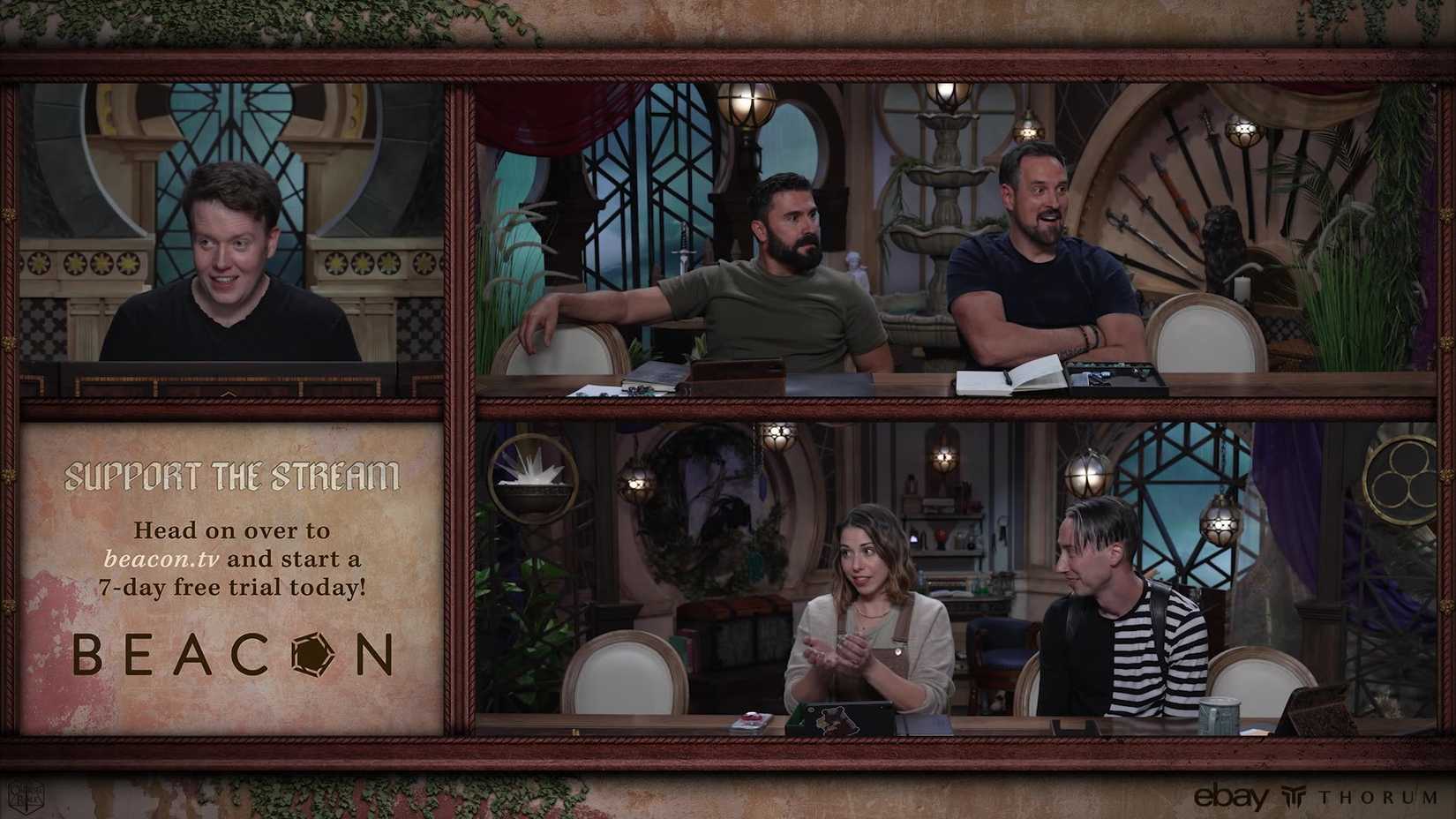An image featuring several key players in Critical Role campaign 4 episode 1.