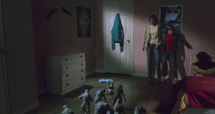 The little imps chase down 12-year-old Stephen Dorff and his screen sister in a shadowy bedroom in The Gate