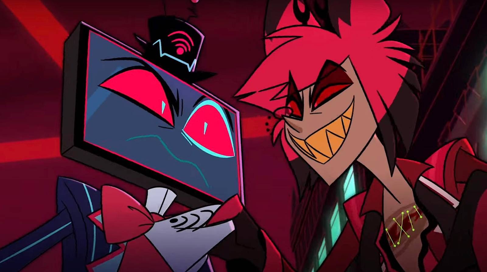 Alastor the radio demon and Vox the TV demon go face-to-face in the trailer for Hazbin Hotel season 2
