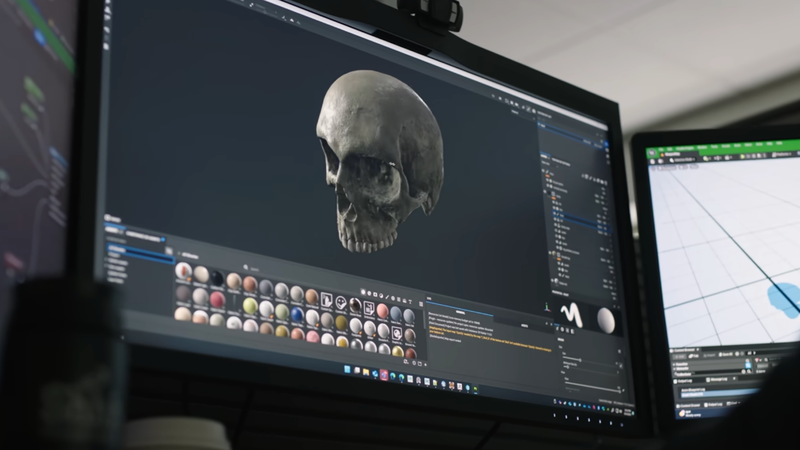 A Halo skull on a computer screen in Halo Campaign Evolved