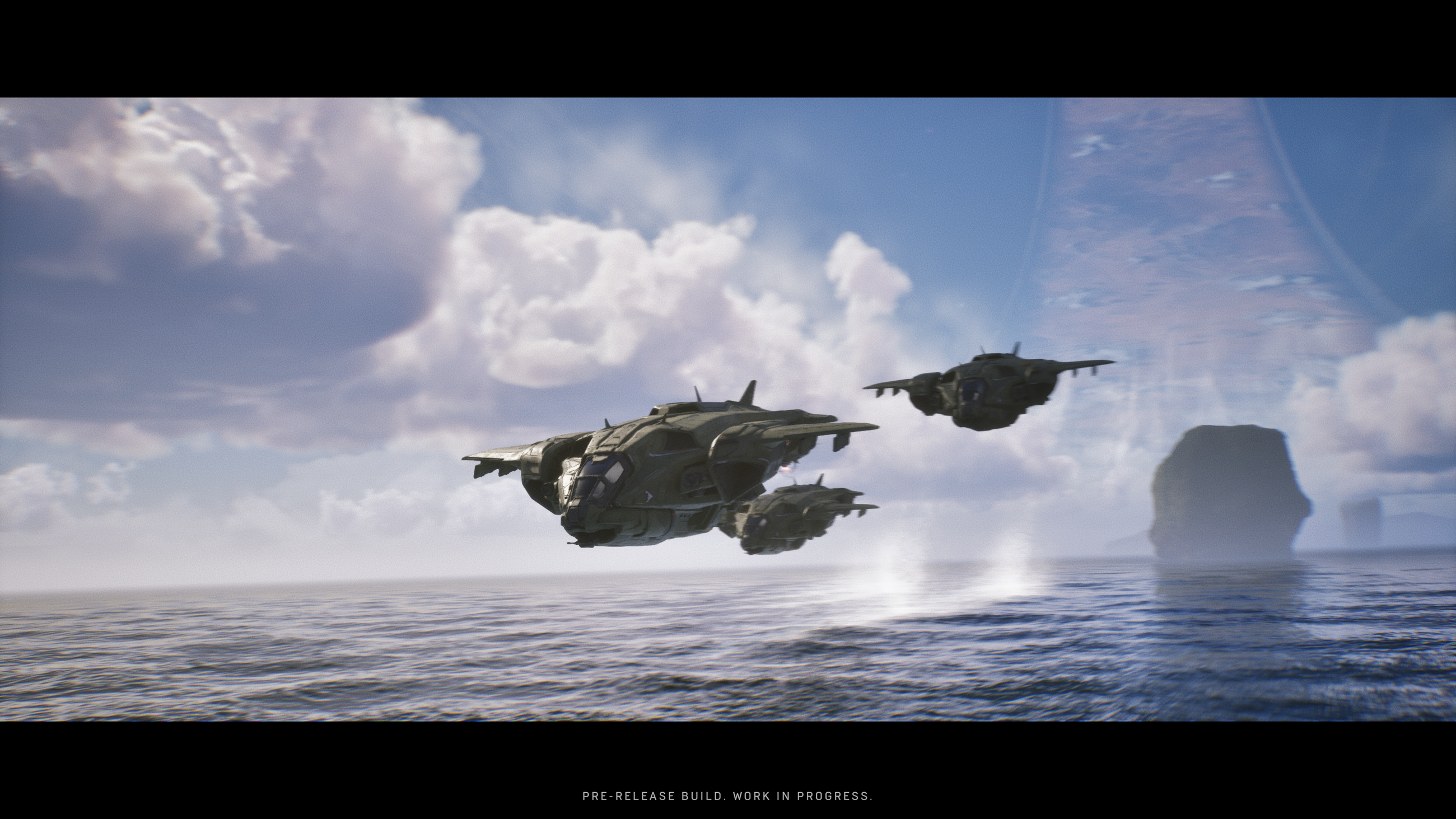 Pelicans fly in a key cinematic for Halo Campaign Evolved Halo CE remake