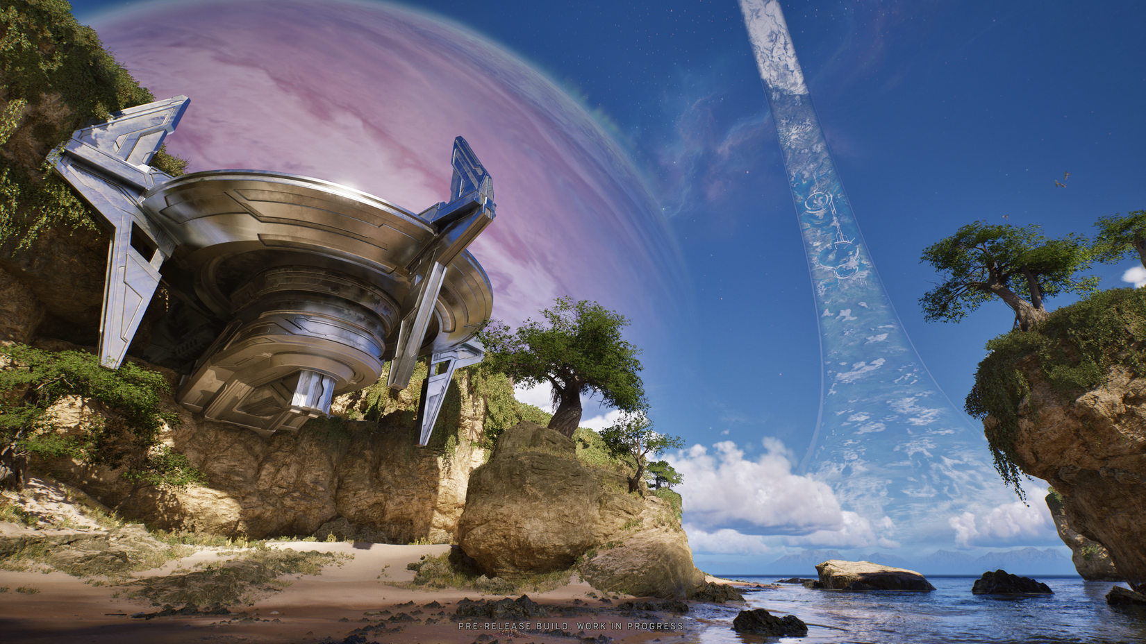 Halo looms over the Silent Cartographer in the Halo CE PS5 remake