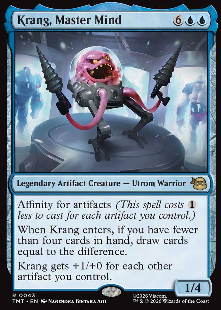 Krang, Master Mind card from MAgic The Gathering Teenage Mutant Ninja Turtles set