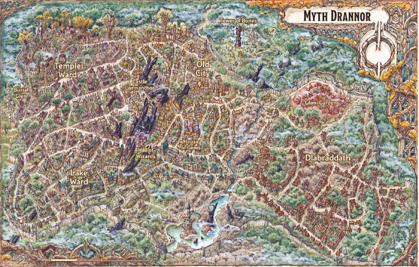 Map of Myth Drannor from the book 
