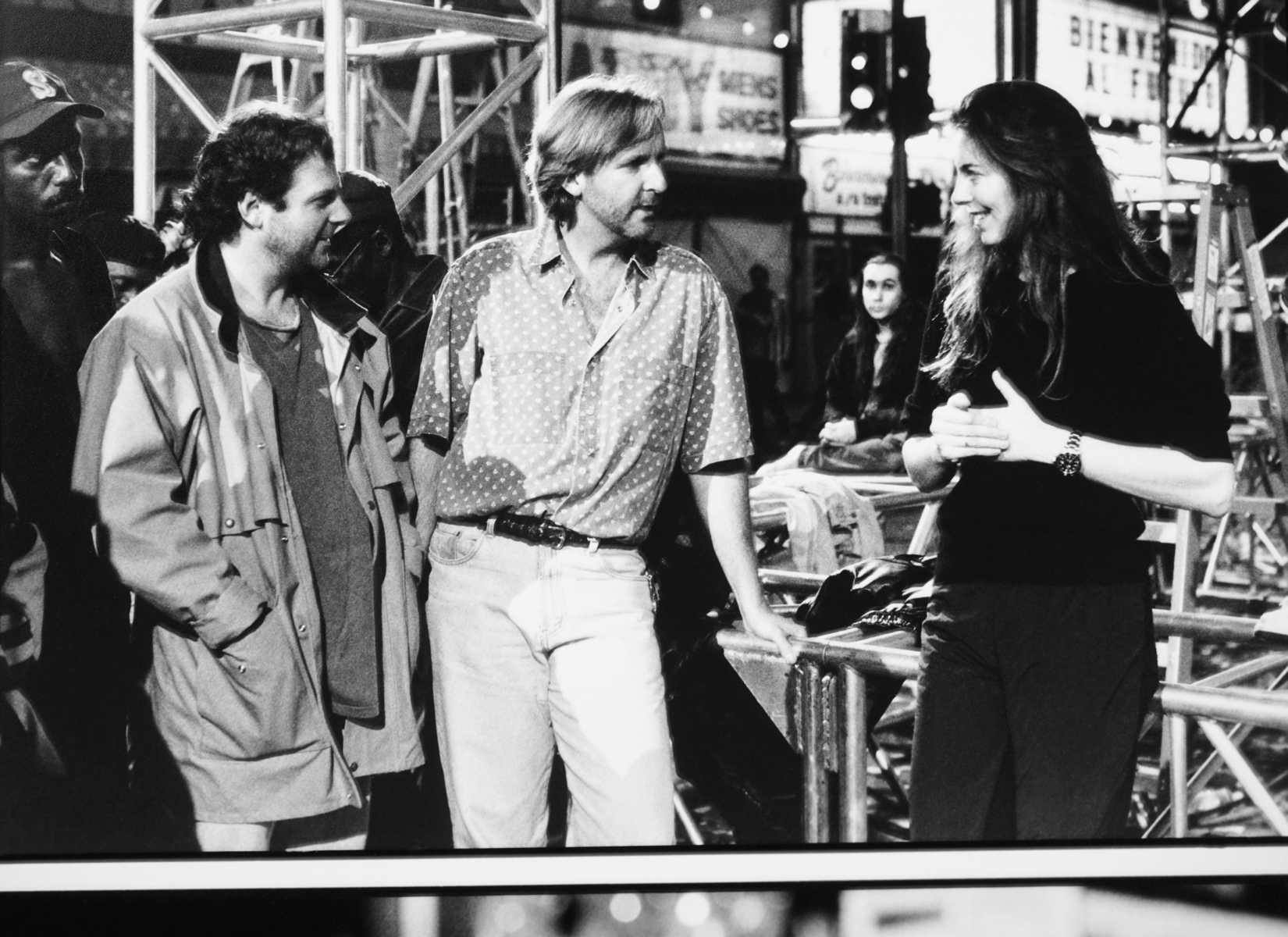 Behind the scenes: Kathryn Bigelow, James Cameron, and producer Steven-Charles Jaffe on set