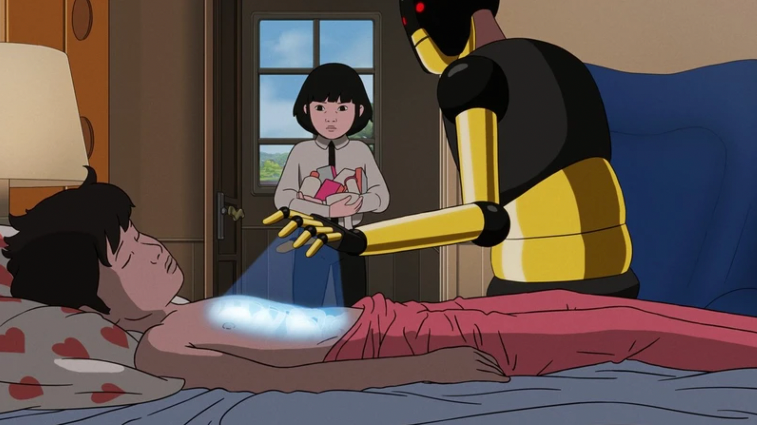 mickey the robot does a medical scan of arco