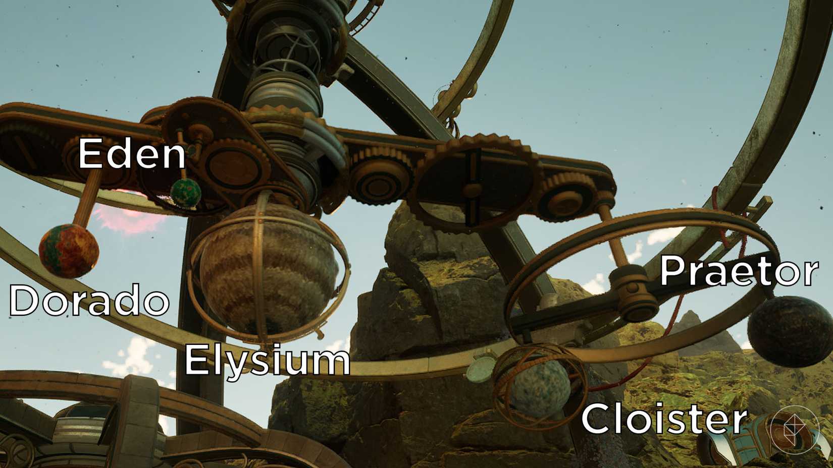เวอร์ชันที่มีป้ายกำกับของออร์รี่จากหอดูดาวใน The Outer Worlds 2