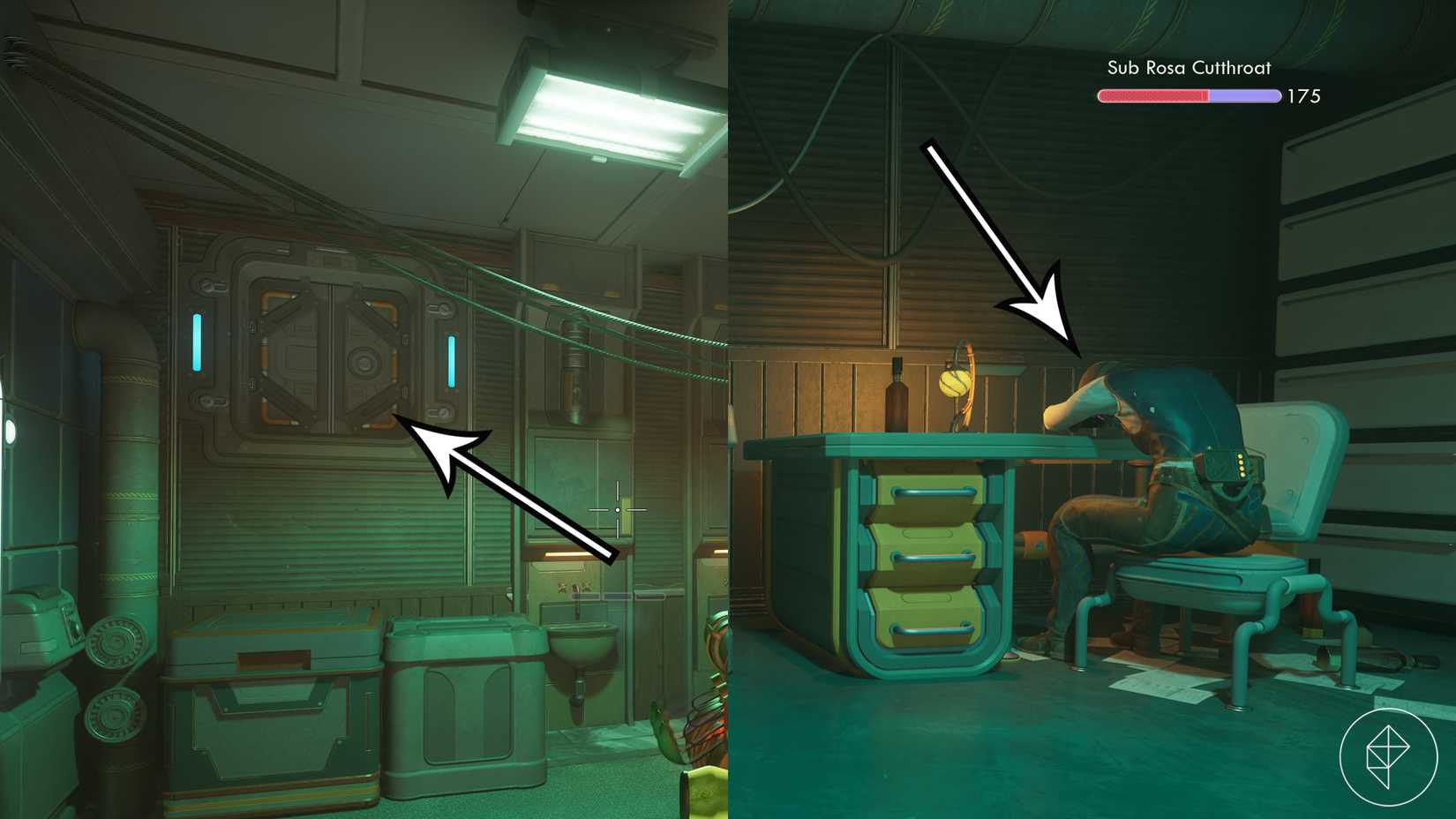 O caminho para o arquivo Sub Rosa em The Outer Worlds 2.