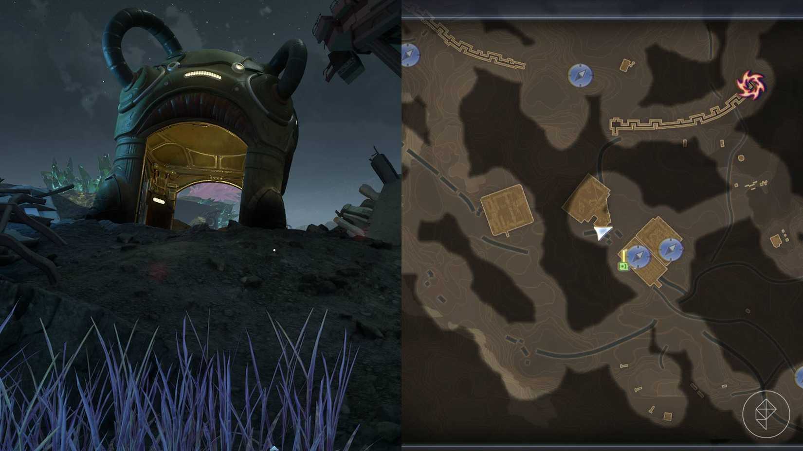 ตำแหน่งคอยล์อัดของสถานี Alexandra ใน Outer Worlds 2