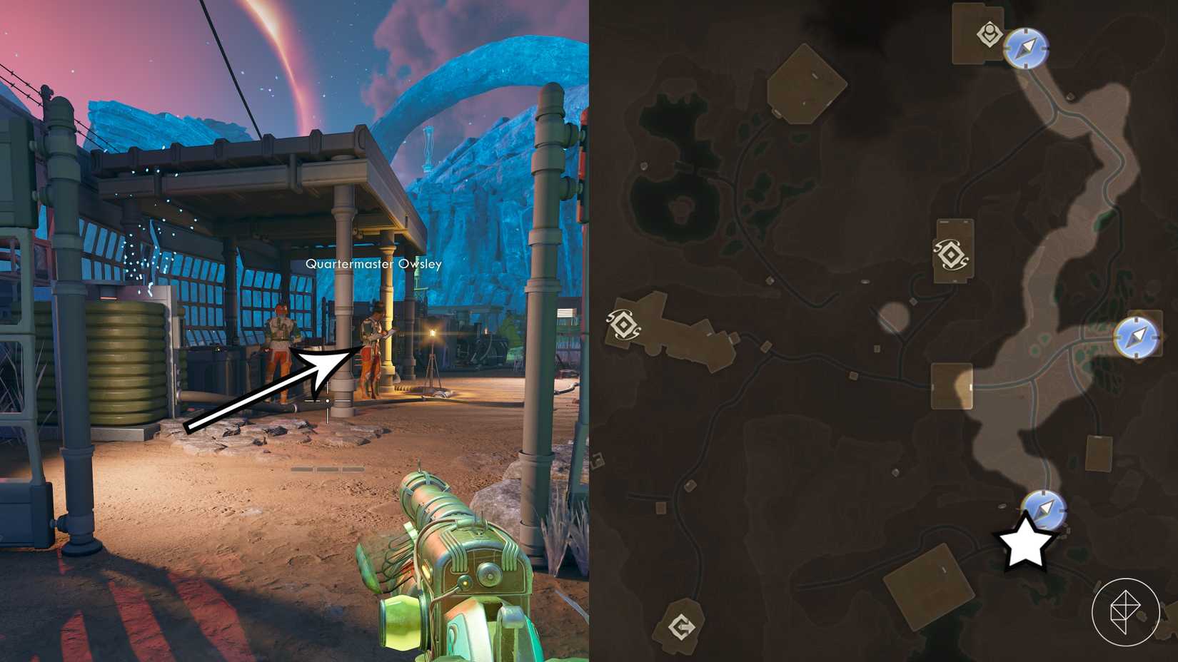 A pet vendor in The Outer Worlds 2.