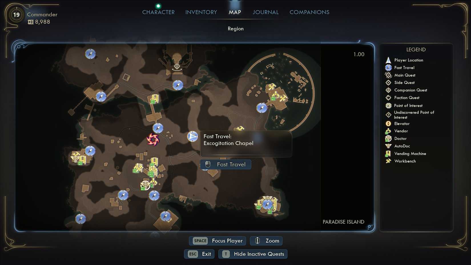 The Excogitation Chapel location in Outer Worlds 2