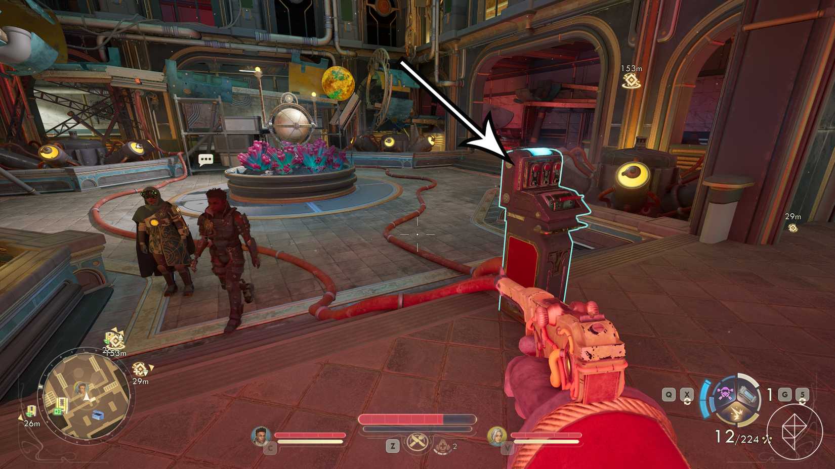The solution to the orb puzzle in The Outer Worlds 2.