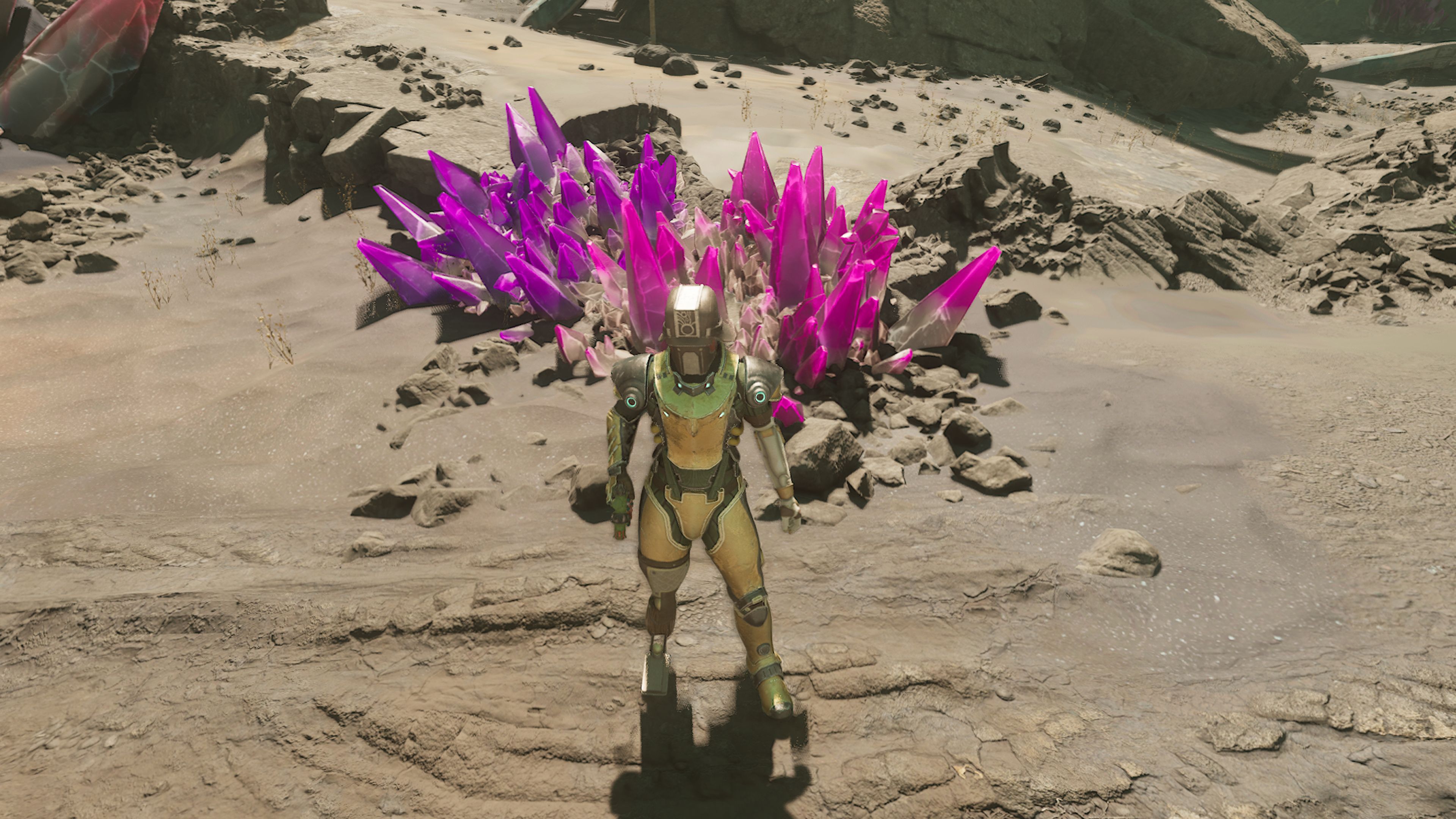 The player's character seen from a third-person perspective in The Outer Worlds 2.