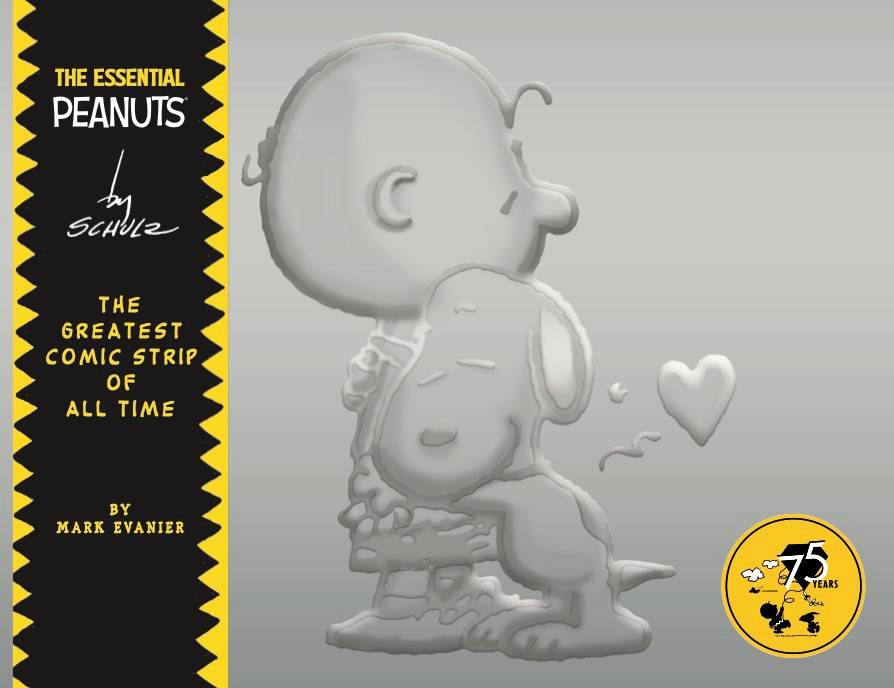 Essential Peanuts Slipcase cover with Snoopy hugging Charlie Brown