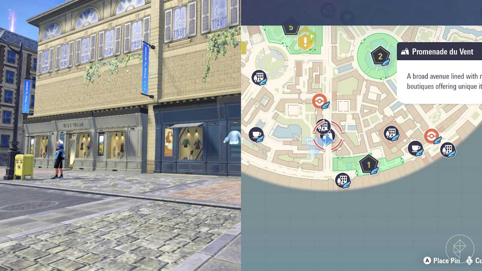 All clothing store locations in Pokémon Legends: Z-A