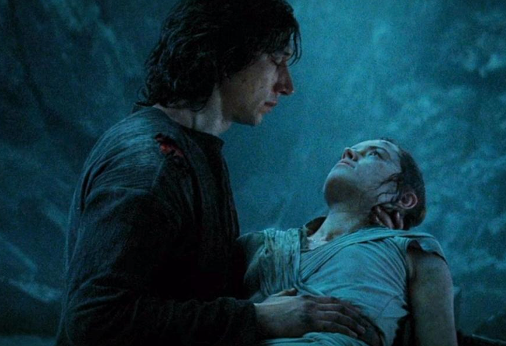 Kylo Ren about to sacrifice himself to save Rey