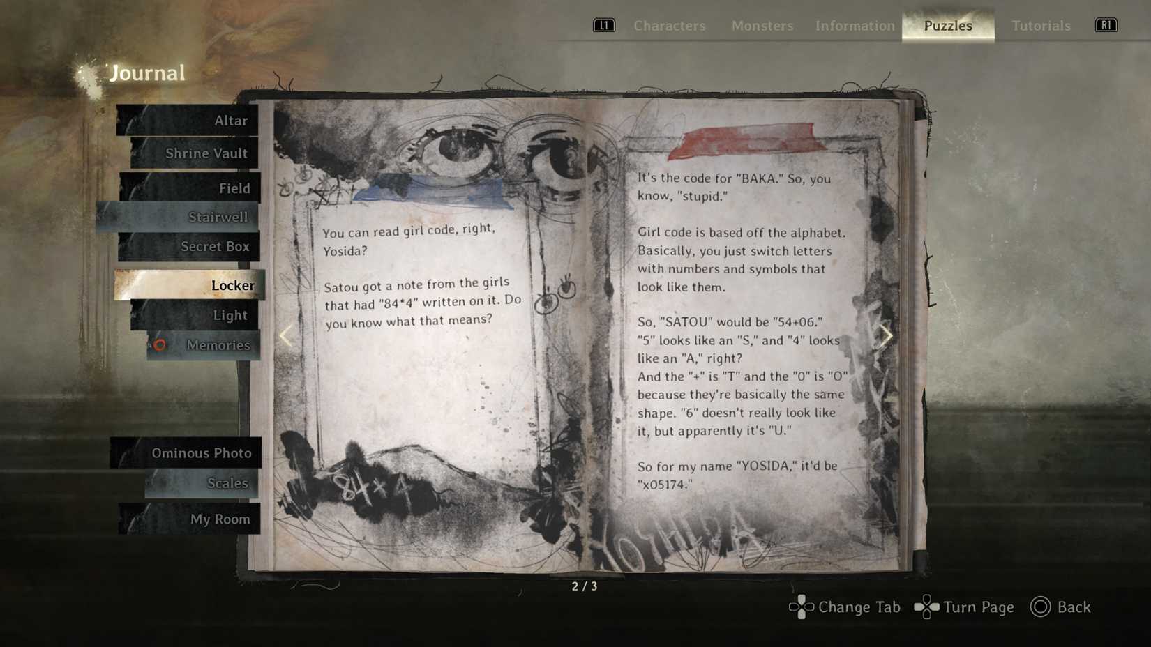 Codite 4 How to solve the locker code puzzle in Silent Hill f