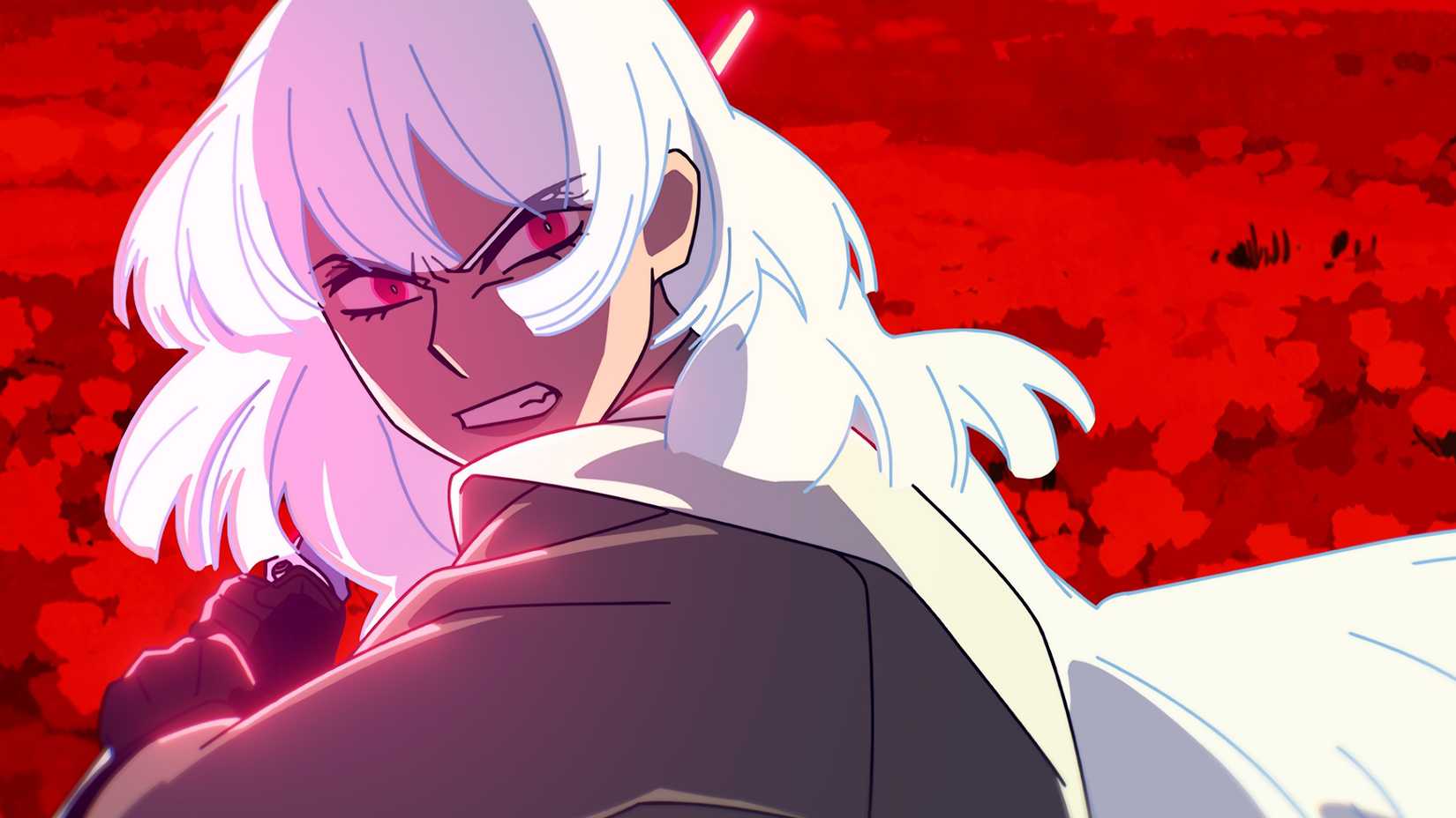 O ex-mestre de F empunha um sabre de luz vermelho em um campo de rosas vermelhas em Star Wars: Visions The Lost Ones