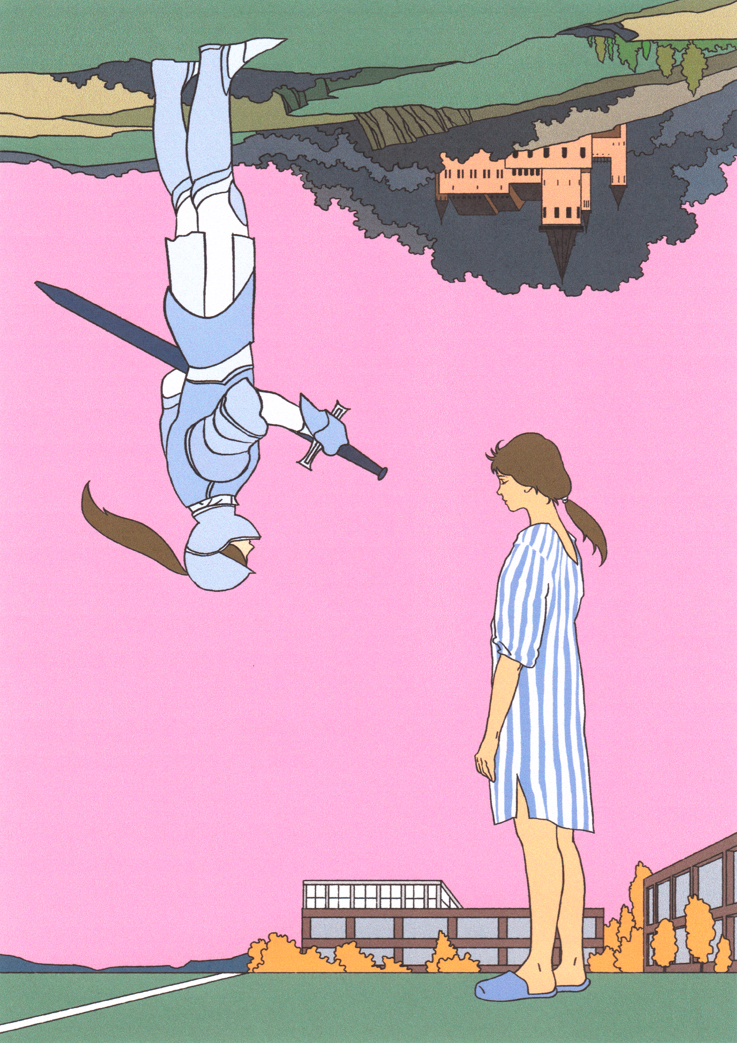 Characters from Gabrielle Zevin's Tomorrow Tomorrow Tomorrow in an image from the Folio edition.