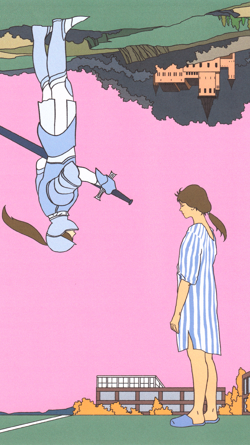 Characters from Gabrielle Zevin's Tomorrow Tomorrow Tomorrow in an image from the Folio edition.