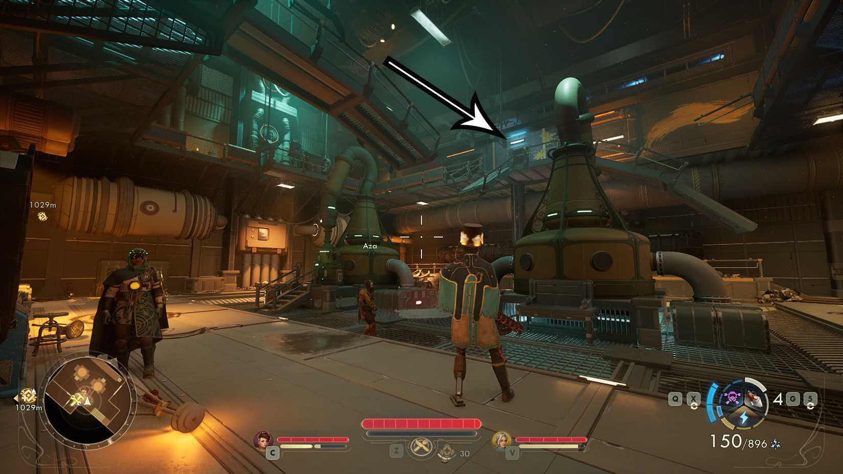 A The Outer Worlds 2 screenshot showing where players can find Aza