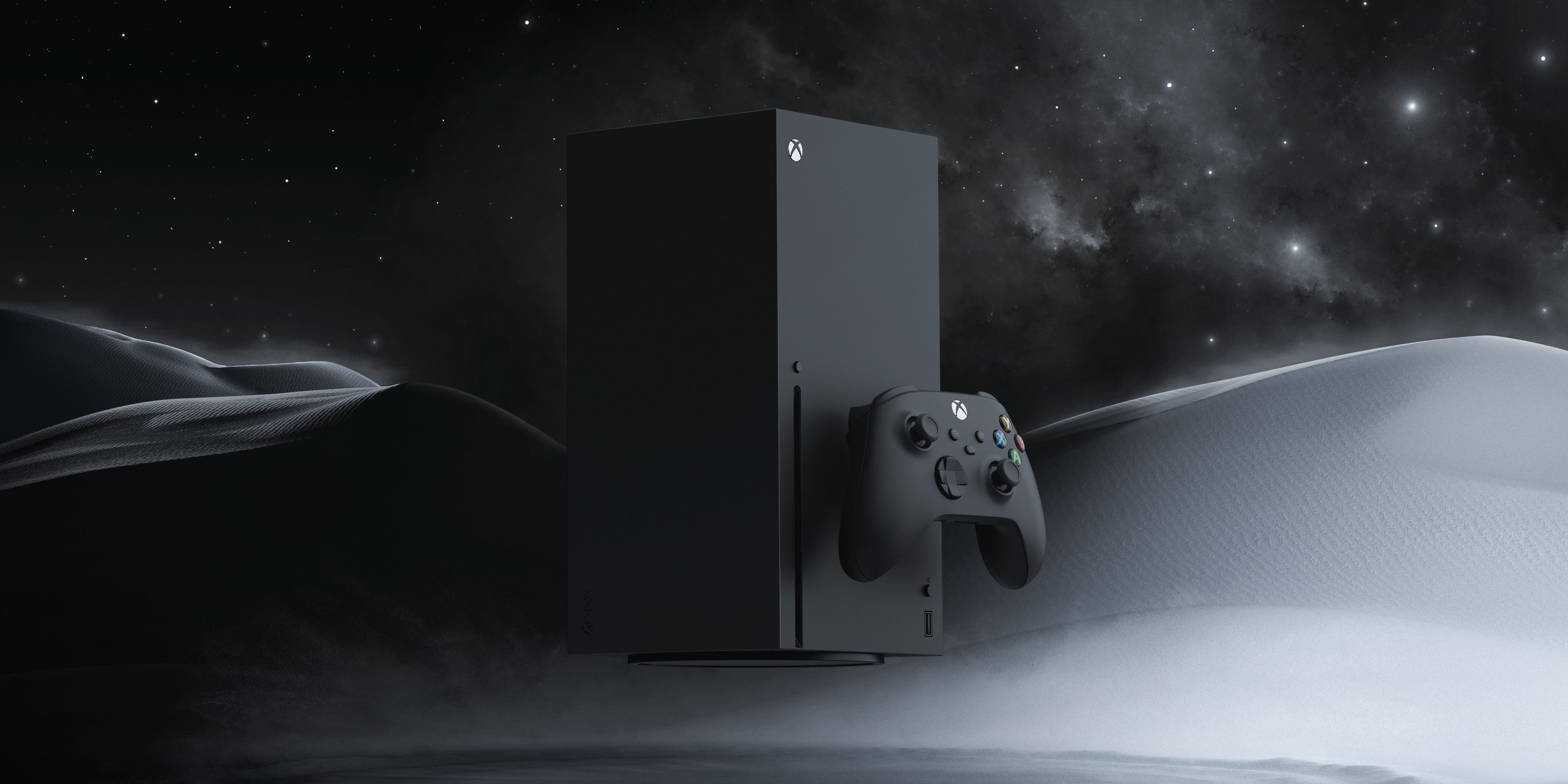 Xbox Series X on a black background.