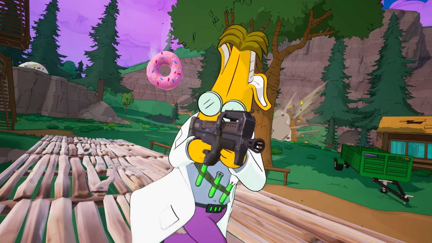 Nhân vật Peely crossover với The Simpsons