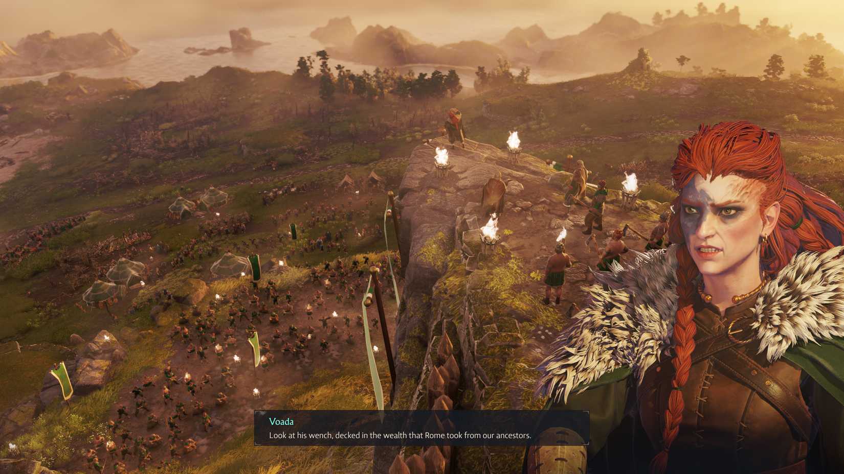 Voada, a Celtic leader, is introduced in Anno 117: Pax Romana.